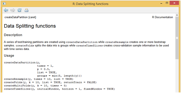 Data splitting Functions