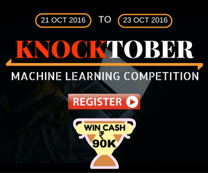 Knocktober – Machine learning Competition, 21st Oct, Analytics Vidhya